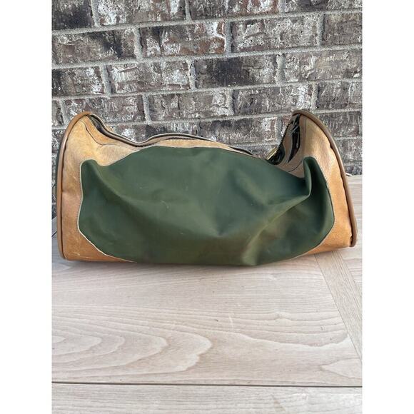 Vintage Leather Duffle Bag Weekender Carry On Bag Invicta EUC 1980s - Picture 6 of 15